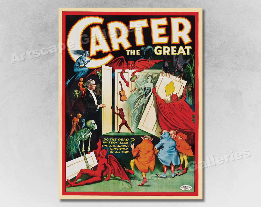 1926 Carter the Great Vintage Style Magic Show Poster - Etsy