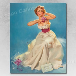 1950's Elvgren PinUp Girl Poster "An Orchid for Miss Sylvania"