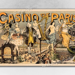 1890 Casino de Paris - French Art Nouveau Art Print Poster