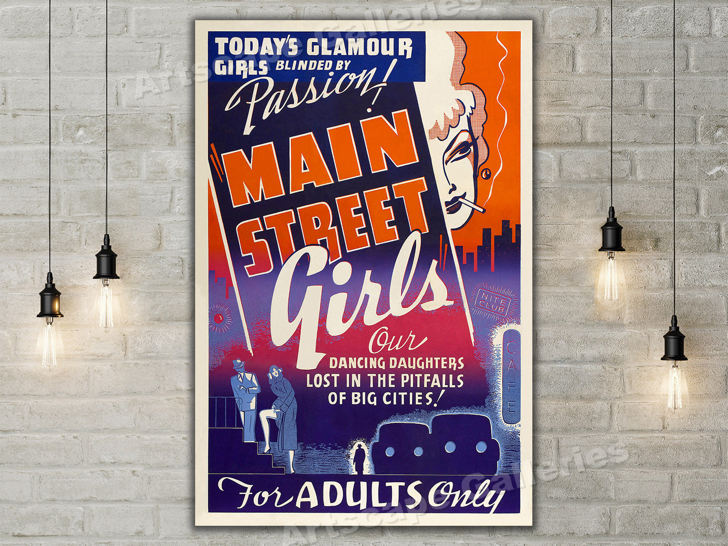 1930s Vintage Style Adult Movie Poster main Street | Etsy