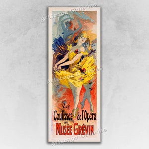 1896 Les Coulisses de L&#39;Opera au Musee Grevin - Ballet Dancers - French Art Nouveau Art Print Poster