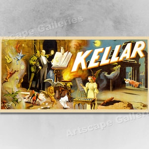 Kellar - 1894 Vintage Style Victorian Magic Show Magicians Poster
