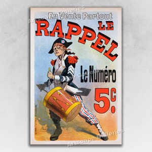 1900 Le Rappel - A Call to Arms - French Art Nouveau Art Print Poster
