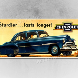 1951 Chevrolet De Luxe Vintage Cartel Publicitario