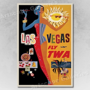 Visit Las Vegas - Vintage Style Travel Poster