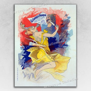 1897 Poster for Le Courrier Francais - French Art Nouveau Art Print Poster