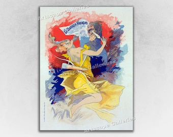 1897 Poster for Le Courrier Francais - French Art Nouveau Art Print Poster