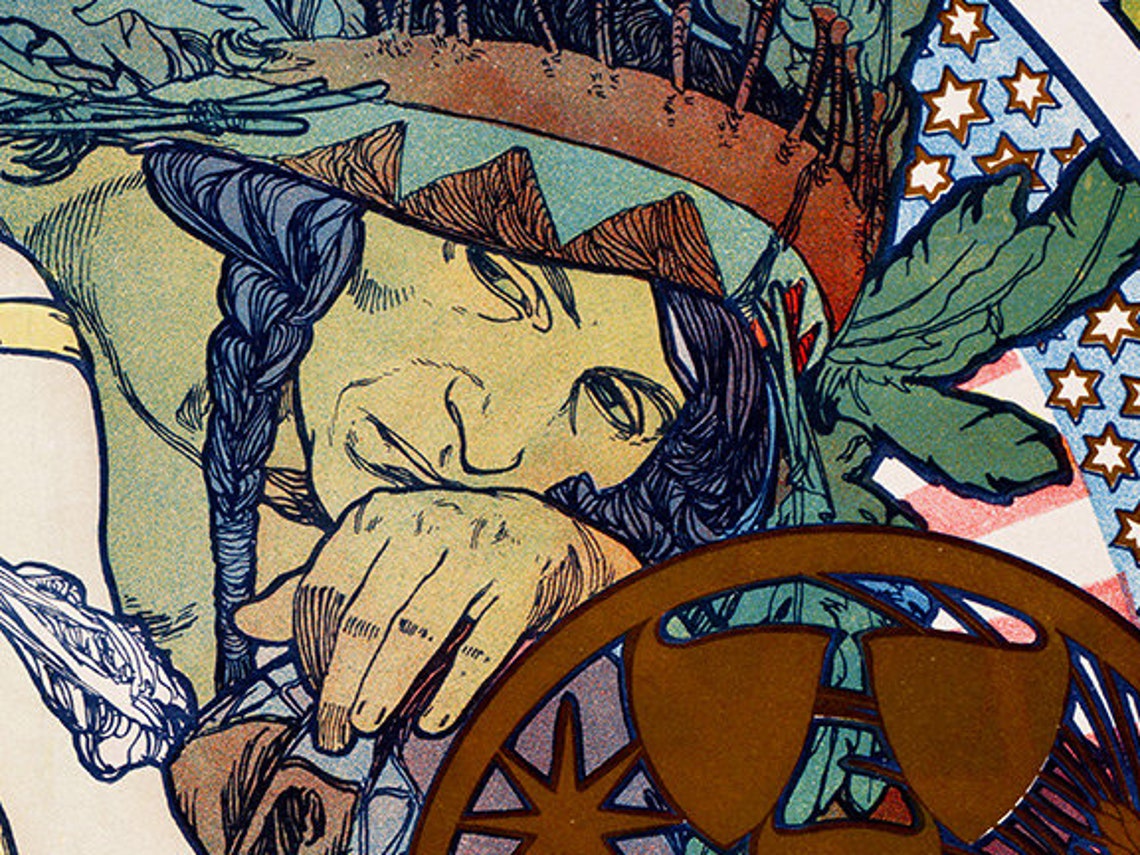 1903 St. Louis Exposition Alphonse Mucha Vintage Style Travel Etsy