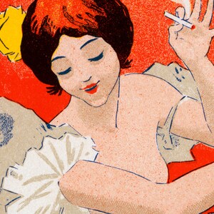 1889 JOB - Cigarette Rolling Papers - French Art Nouveau Art Print Poster immagine 2
