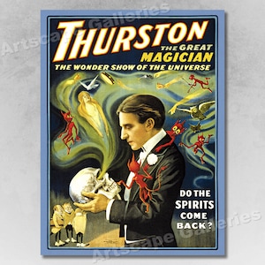 Thurston the Great Magician 1914 Vintage Style Magic Poster