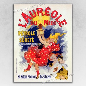 L' Aureole du Midi - Jules Cheret 1900 Vintage French Art Nouveau Art Print Poster
