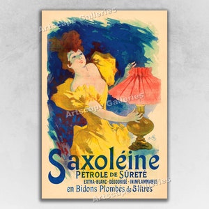 1894 Saxoleine - Petrole de Surete - French Art Nouveau Art Print Poster