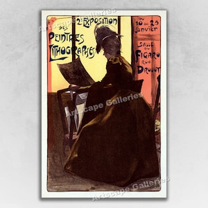 1900 Poster Exhibition - Paris - French Art Nouveau Art Print Poster
