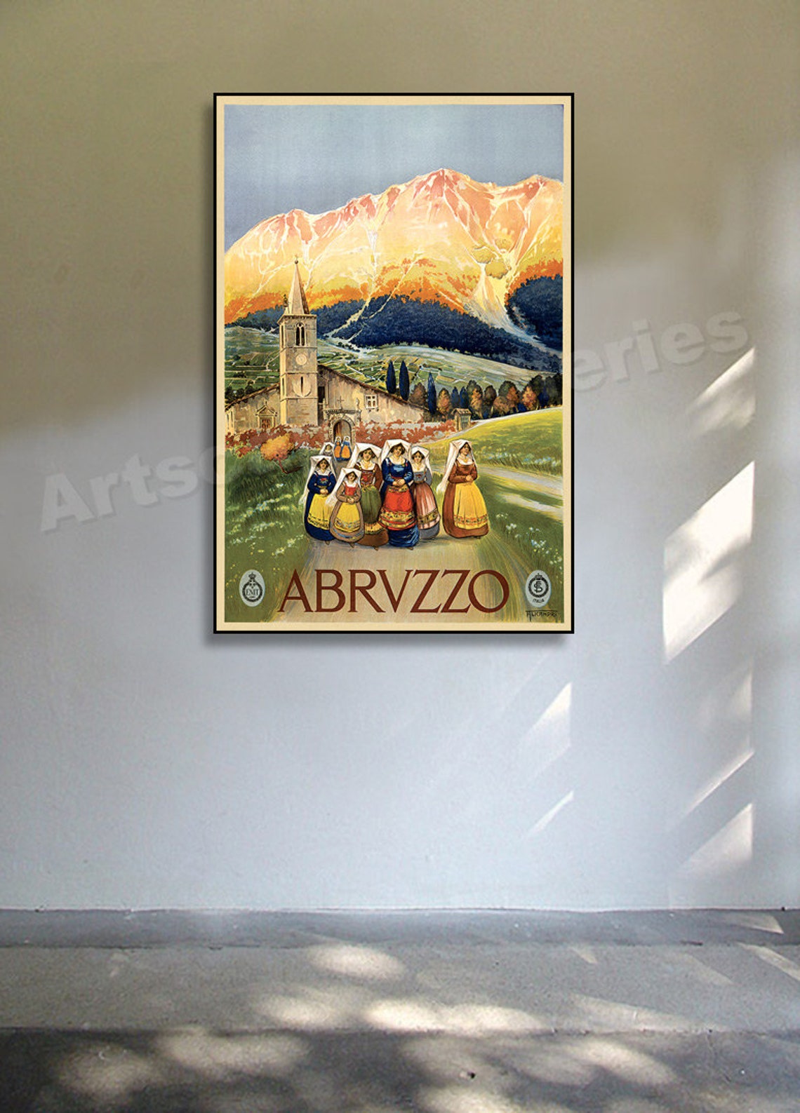 1920s Abruzzo Vintage Style Italian Travel Poster - Etsy