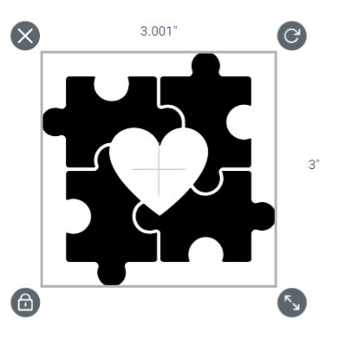 Autism Puzzle Piece Heart Vinyl Decal | Etsy
