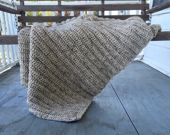 Pattern: Cozy Textured Blanket // Easy Crochet Pattern // Large Oversized Throw // Beginner