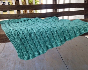 Pattern: Gulls and Seafoam Knit Baby Blanket / Pima Cotton Blanket Pattern