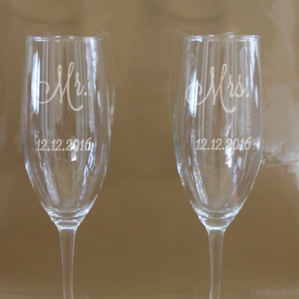 Wedding Wine Glasses Etsy