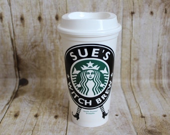Starbucks Personalized Coffee Cups/Starbucks Halloween Cups/Starbucks Witch Brew Cups/Plastic Starbucks Personalised Coffe Cups/ Starbucks