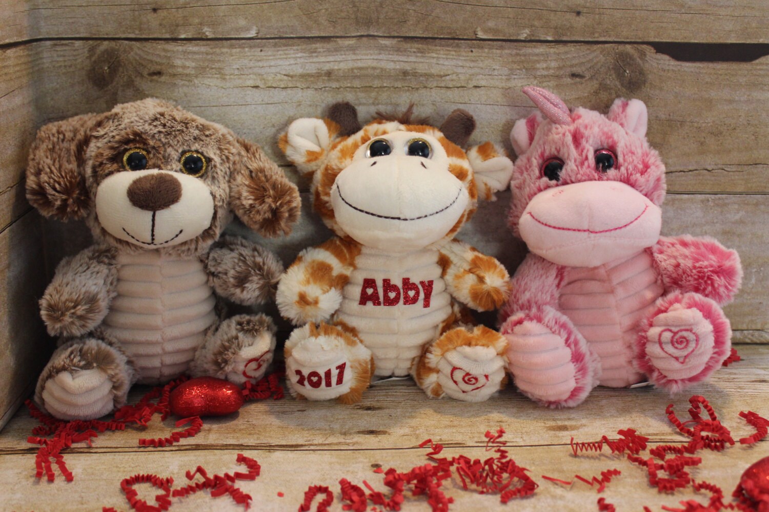 Personalized Valentines Stuffed Animals Monogrammed | Etsy