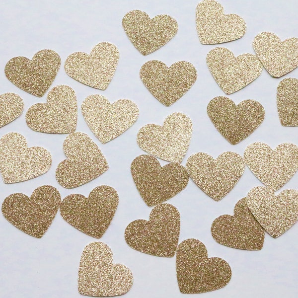 DOUBLE SIDED Champaign Gold Confetti, gold confetti, double sided wedding confetti, heart confetti, gold heart confetti, gold table hearts