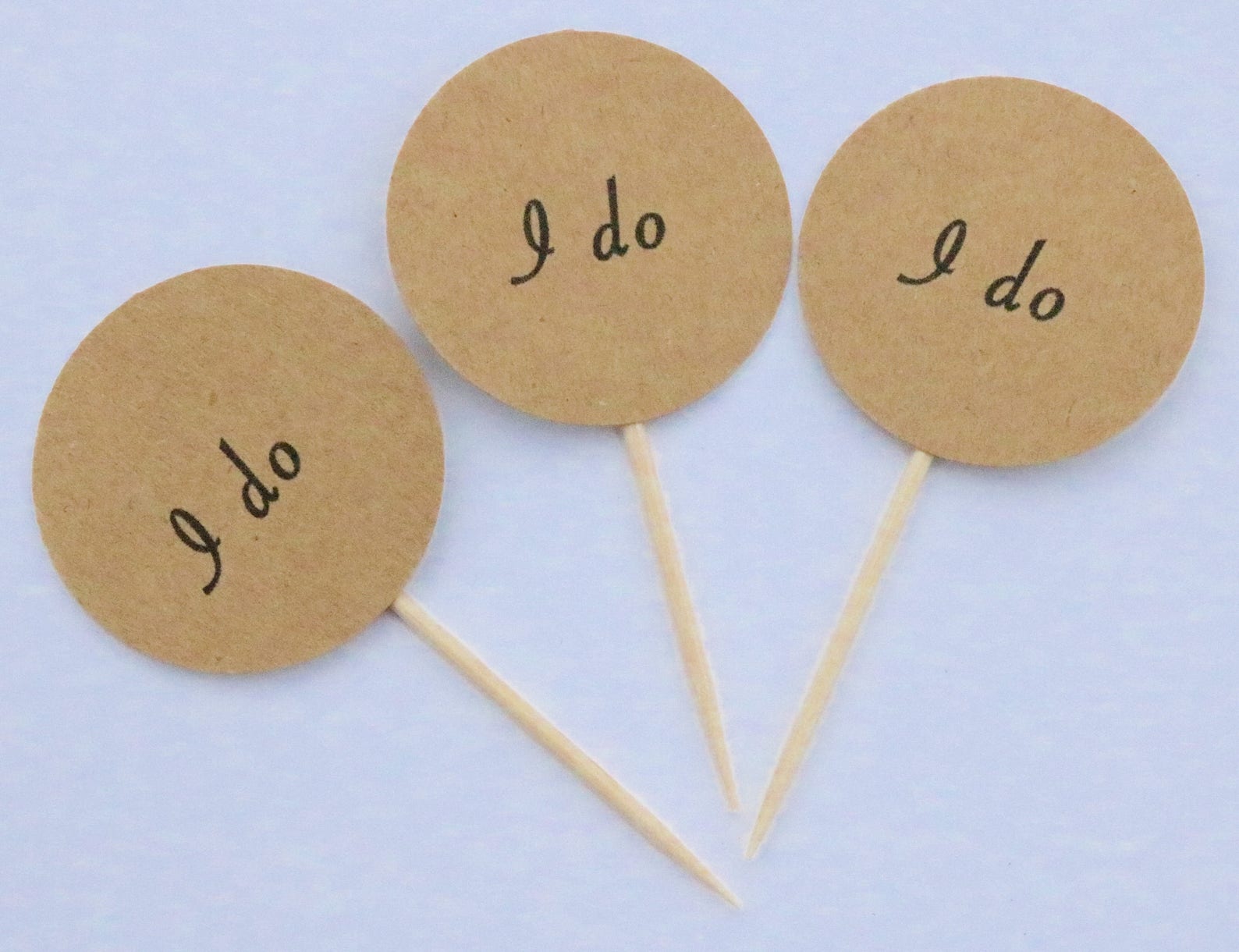 I Do Cupcake Toppers Rustic Wedding Cupcake Toppers I Do Etsy