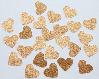 DOUBLE SIDED Rose Gold Confetti, rose gold confetti, double sided confetti, heart confetti, rose gold heart confetti, rose gold table hearts