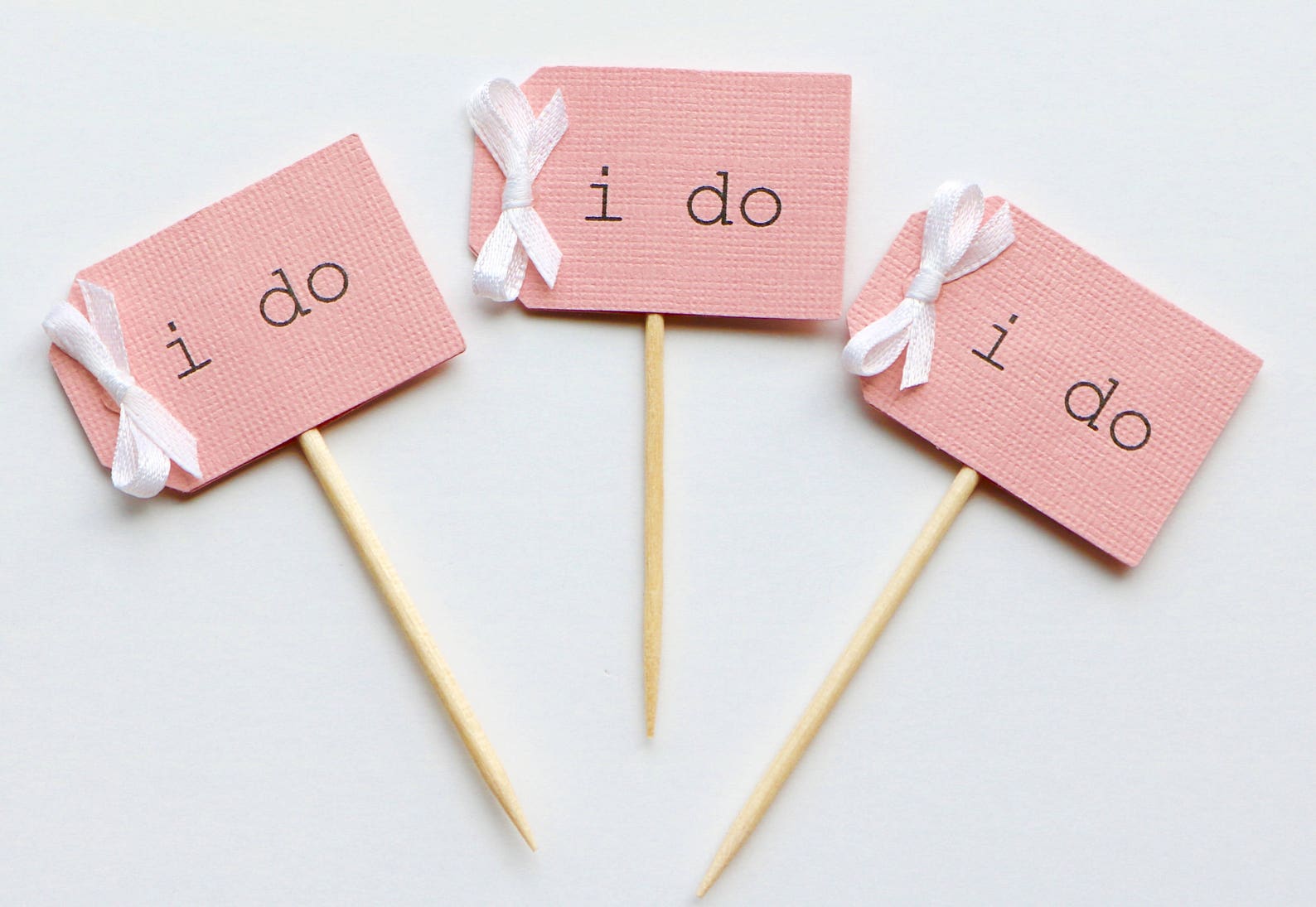 12 I Do Cupcake Toppers Beige With Blush Pink I Do Cupcake Etsy