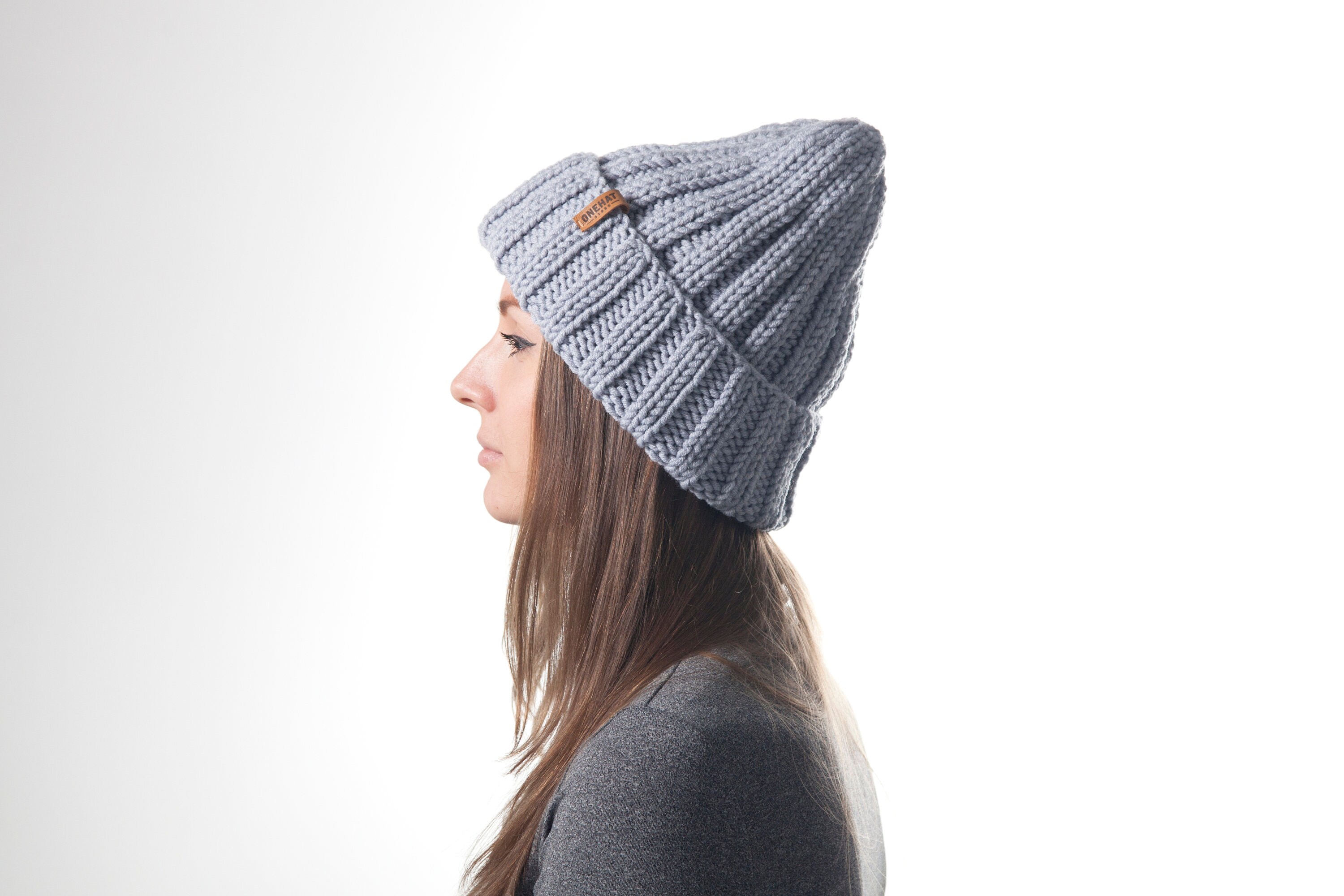 Knit beanie pattern Fisherman beanie Knitting hat pattern Etsy