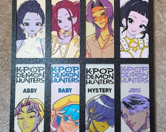 Tableau 3D Chasseurs de démons K-Pop | Décoration murale de groupe de musique de style anime