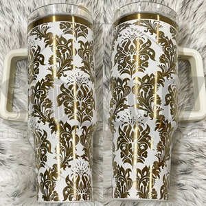 Victorian Style SVG Tumbler Wrap - Laser Engraving