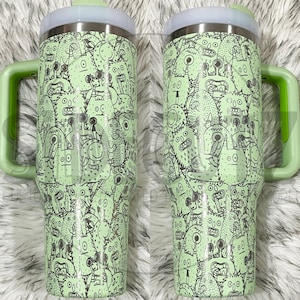 Monsters SVG Tumbler Wrap - Laser Engraving