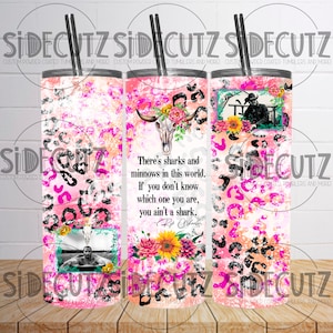 Pink Leopard Rip Quote Sublimation Tumbler File Bundle