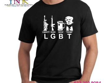 Liberty - Guns - Beer - Trump Tee - Tank - LGBT - Politics - Election Year - Politics