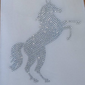 Rhinestone Rearing Horse Heat Transfer   **BLING**