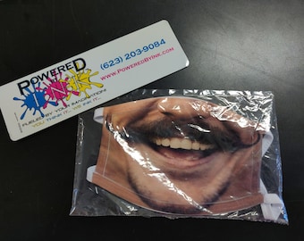 Face Mask * Washable * Reusable Mask * Fun Faces * Thin Blue Line * Lips * Adult fun * If we have to wear them, why not make people smile