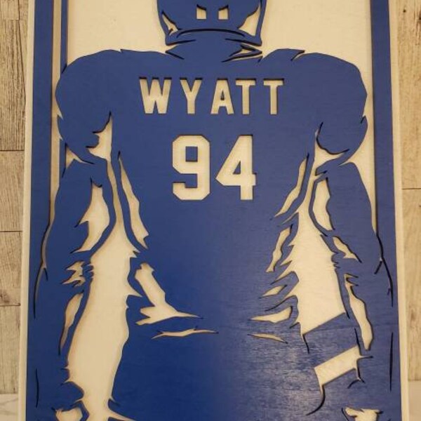 Football Name Sign Etsy