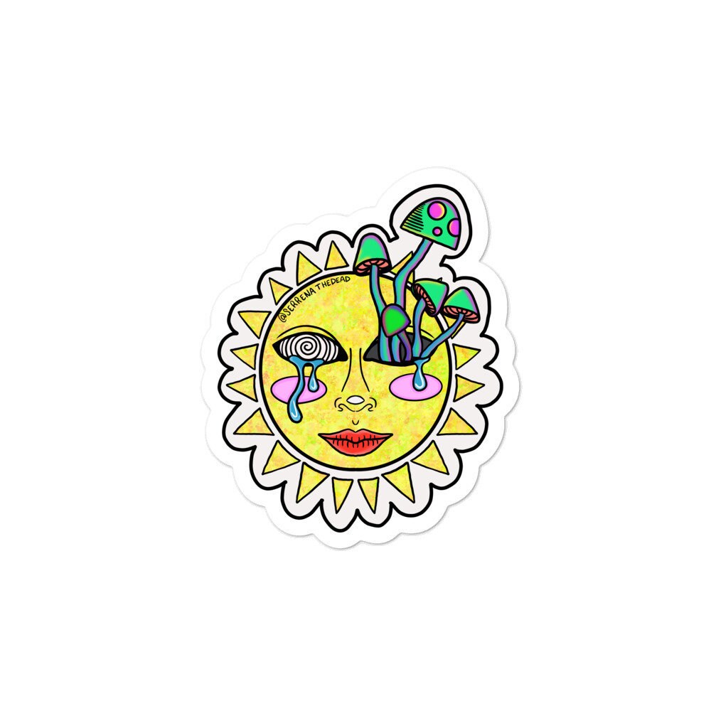 6 eye kitty Bubble-free stickers Dead Queen Imagination|Serrenathedead trippy stickers trippy art