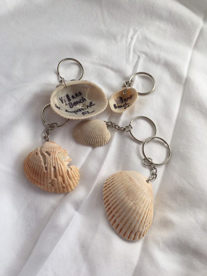 Seashell Key Chain Beach Key Chain Key Ring Key Fob Etsy