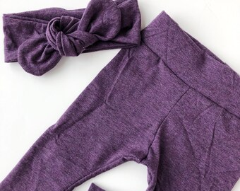purple infant leggings