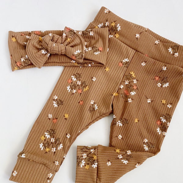 Baby Floral Printed Pointelle Legging