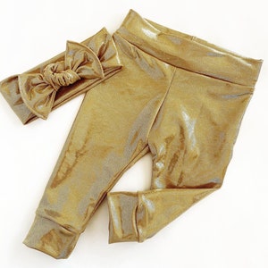 Golden legging for baby girl sales