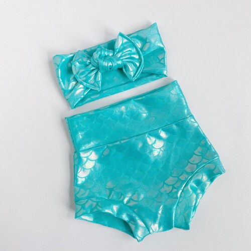 Mermaid Scalebaby Bummies Swimming Short Girl Shorties Baby Etsy