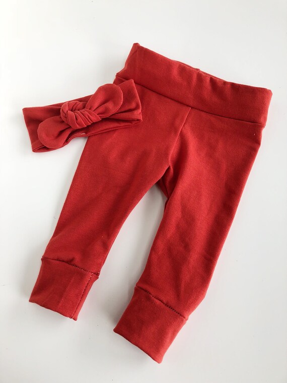 orange baby leggings