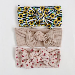 Good Mix~ set3 top Knot set headband baby bows top knot headband baby headband top knot set headband toddler knot headband girls knot head