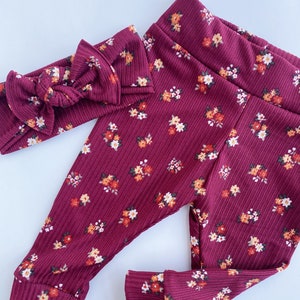 Baby girl burgundy leggings 2025