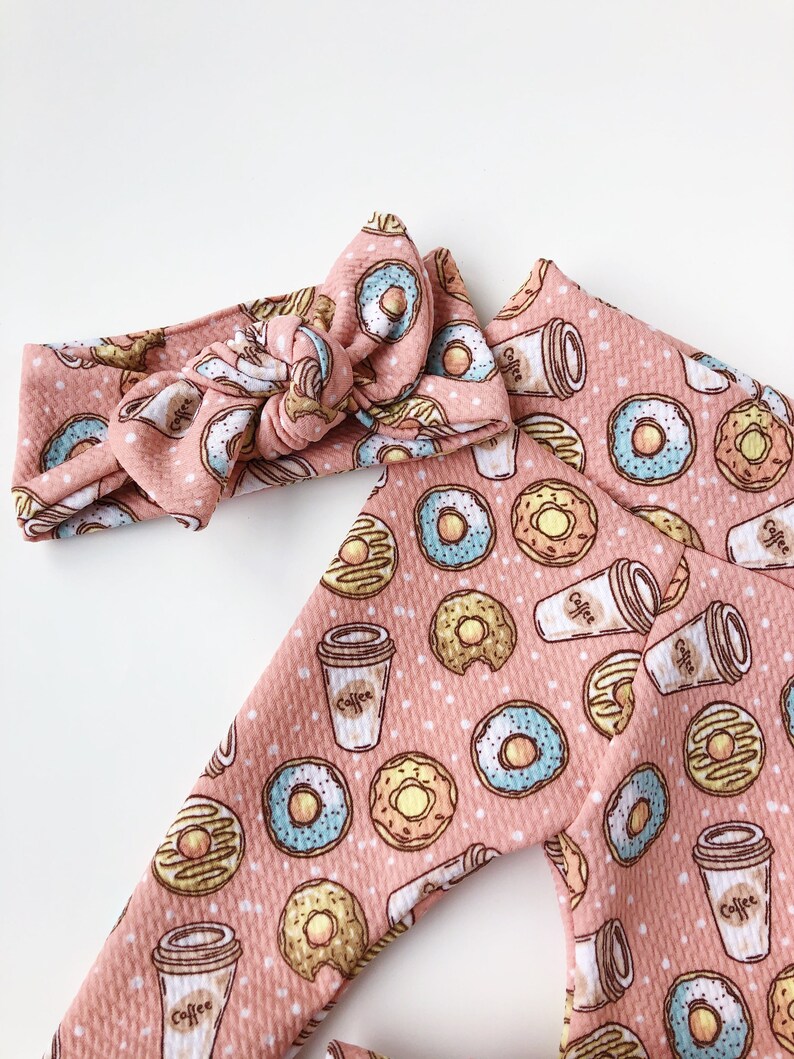 Donuts and coffee Baby leggings newborn leggings toddler Etsy