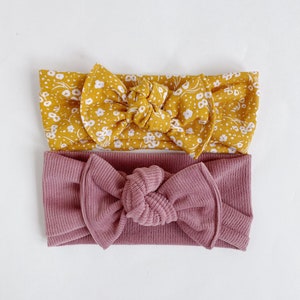 Autumn bows~ top Knot bows headband baby bows top knot headband baby headband top knot set headband toddler knot headband girls knot wraps
