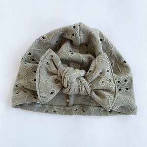 Sage Eyelet- baby turban toddler turban hat girl turban hat baby beanie toddler turban hat newborn turban hat baby girl hat  adult turban