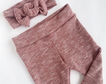 Brick ~ rib Baby leggings newborn leggings toddler leggings baby boy leggings baby girl leggings newborn take home baby set